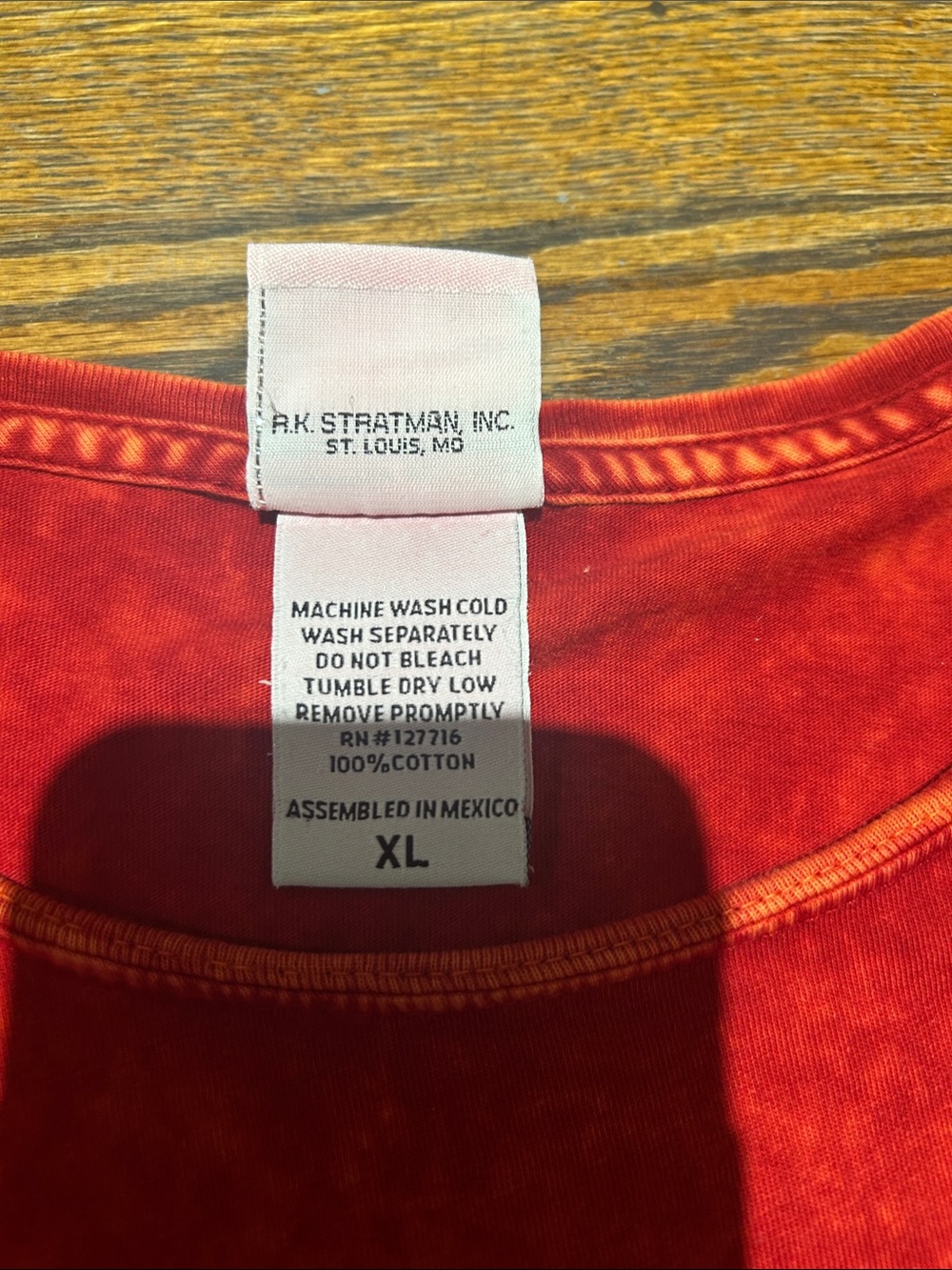 Harley-Davidson Red Mineral-Wash Short Sleeve Graphic Tee - Picture 6 of 7